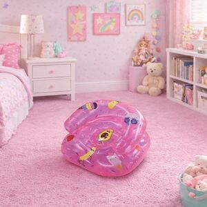NIB Toddler Girls Pink Inflatable Chair Cute Furniture
